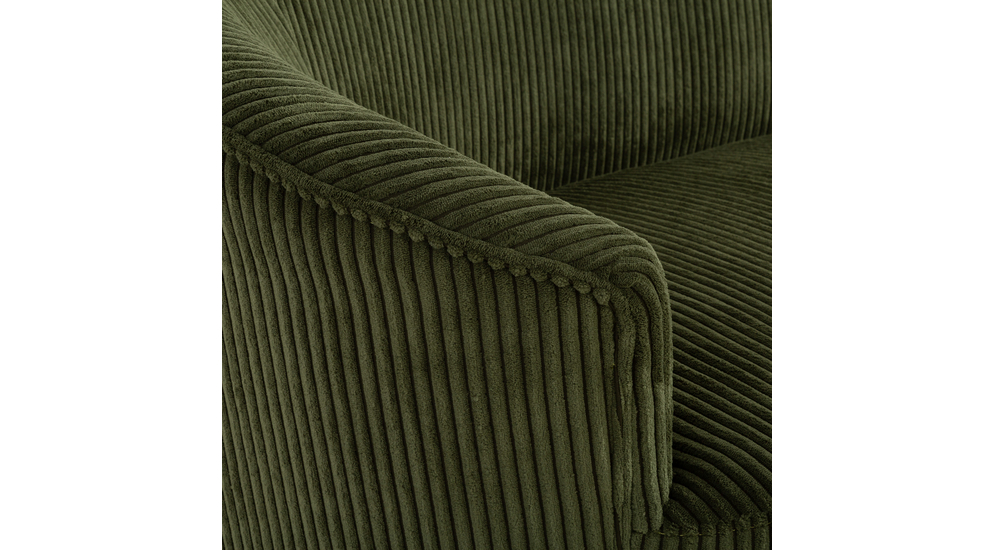 Sofa sztruksowa zielona SNUGLA