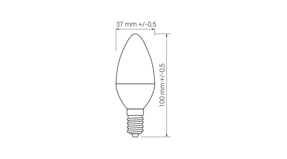Żarówka LED E14 8W barwa zimna ORO-E14-C37-TOTO-8W-CW