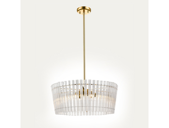 Lampa wisząca glamour złota BACH 52 cm