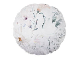 Poduszka welwetowa w kwiaty kremowa LAURIEL ADORA 45 cm