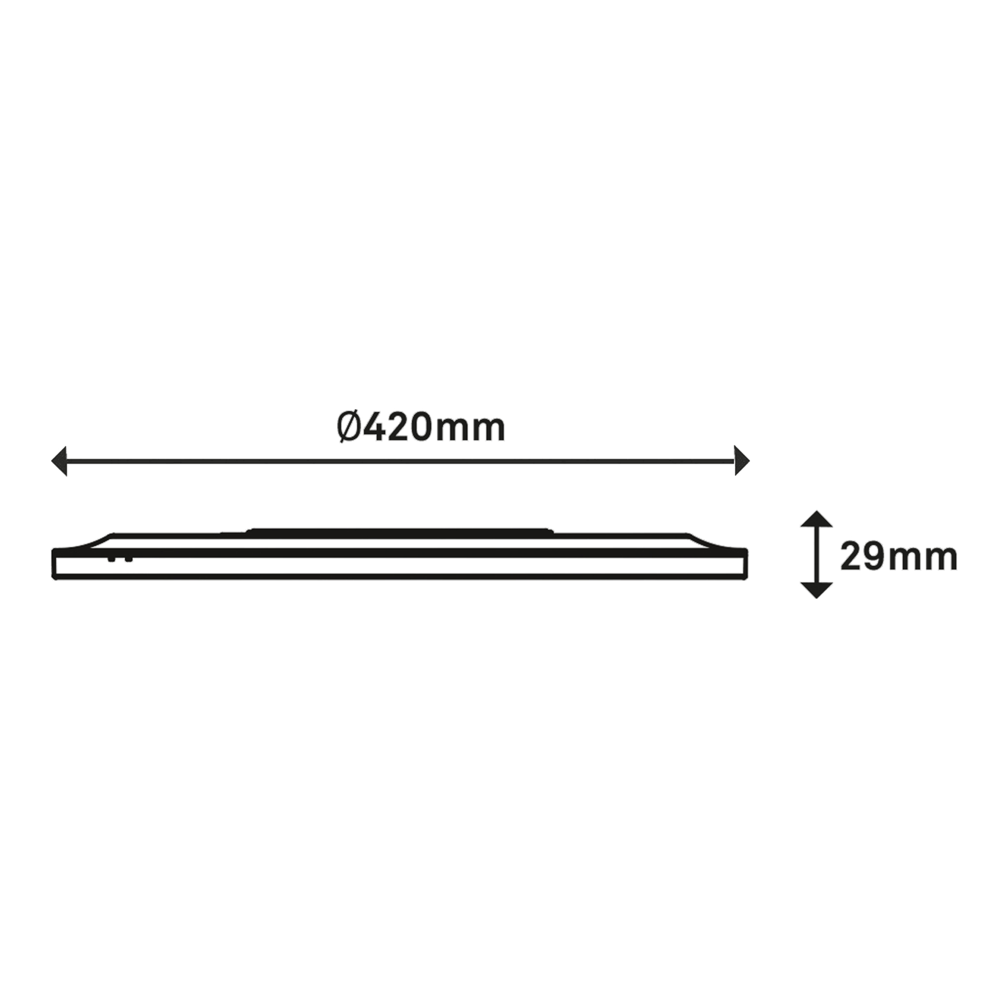 Plafon LED z pilotem biały SLIM 42 cm Agata