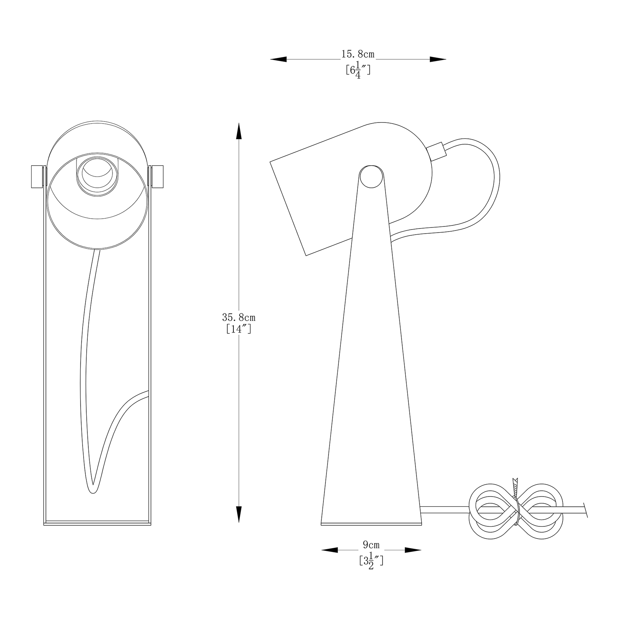 Lampa biurkowa industrialna czarno złota ARIES Agata