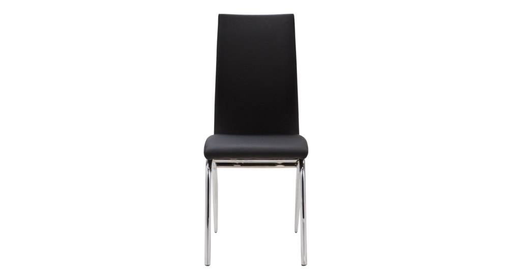 Krzesło czarne z ekoskóry VILLA