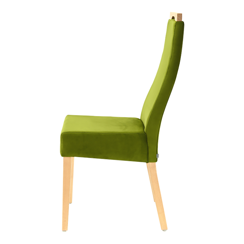 Krzesło welurowe w kolorze zielonym