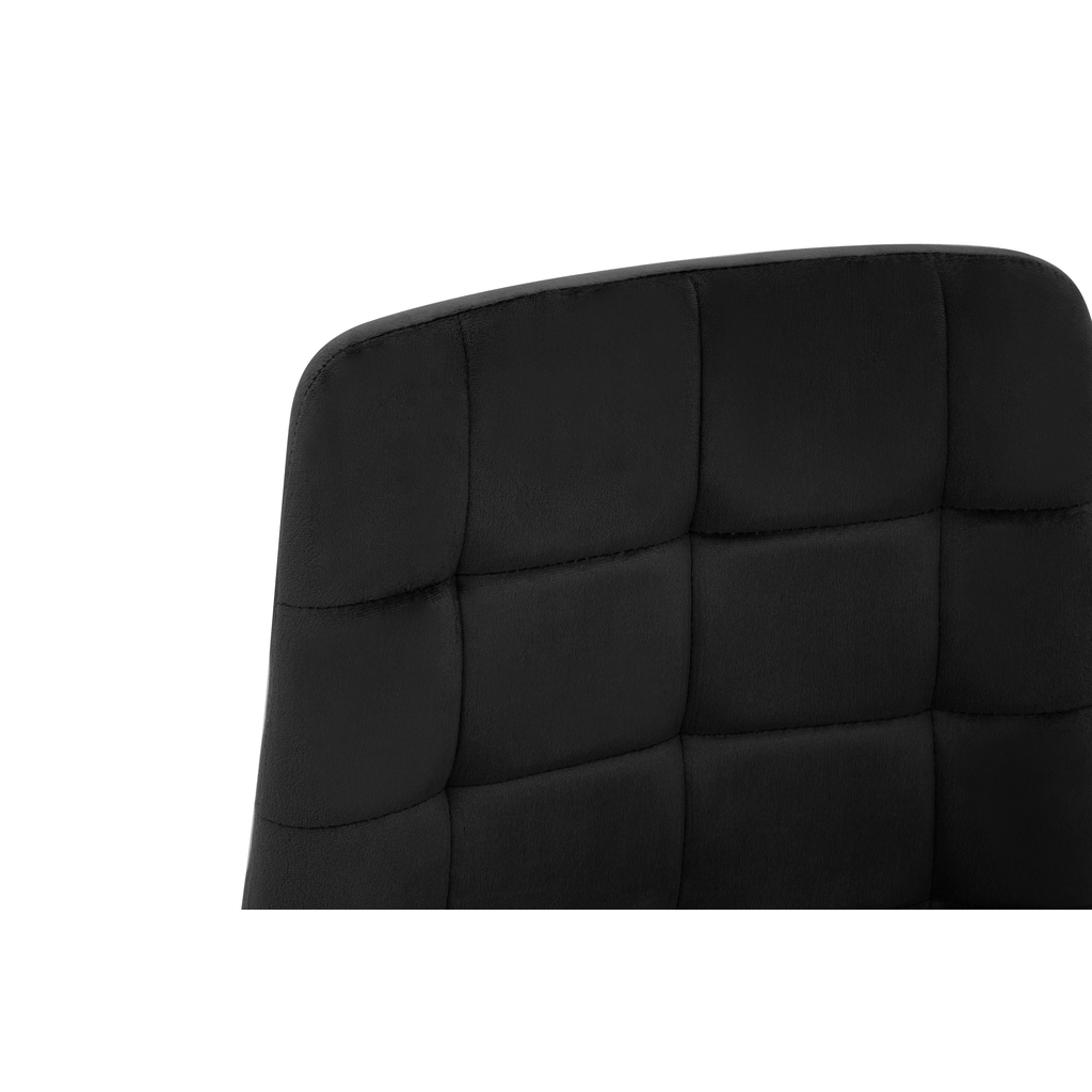 Krzesło welurowe czarne ABADA