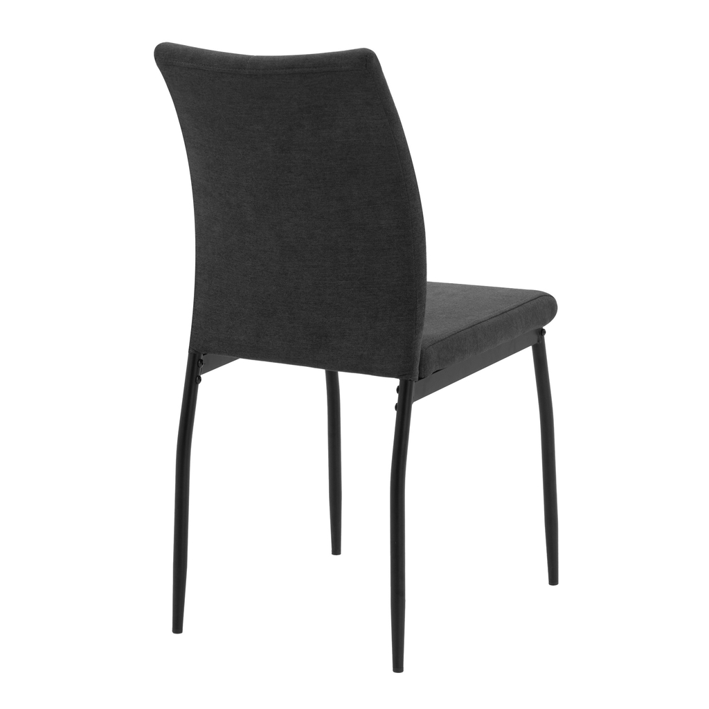 Krzesło tapicerowane czarne, tył.