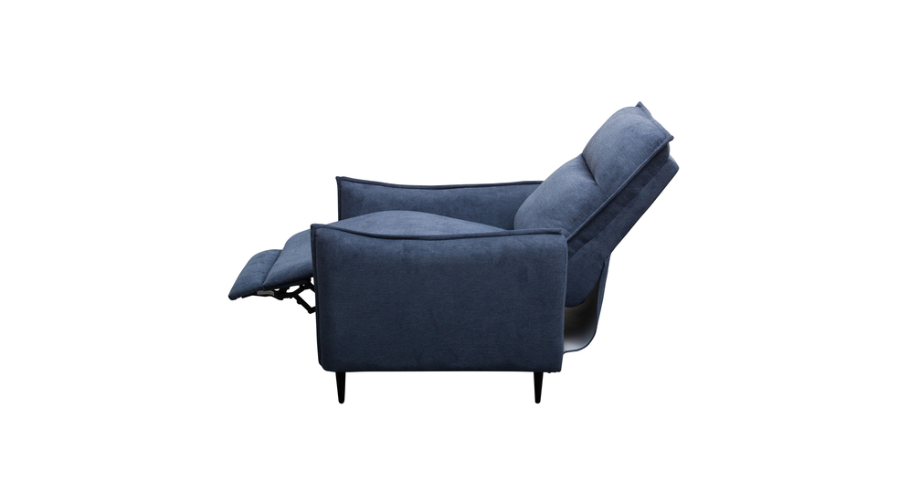 Fotel wypoczynkowy niebieski  z funkcją relaks CIZERIO