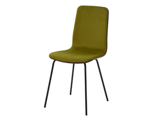 Krzesło welurowe zielone VINGE