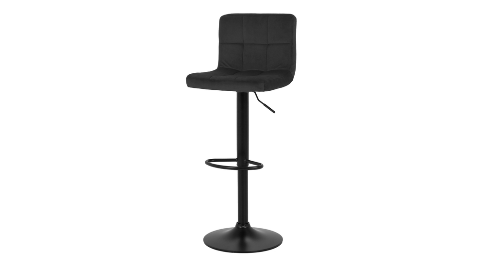 Krzesło barowe ULLKA w czarnym kolorze.