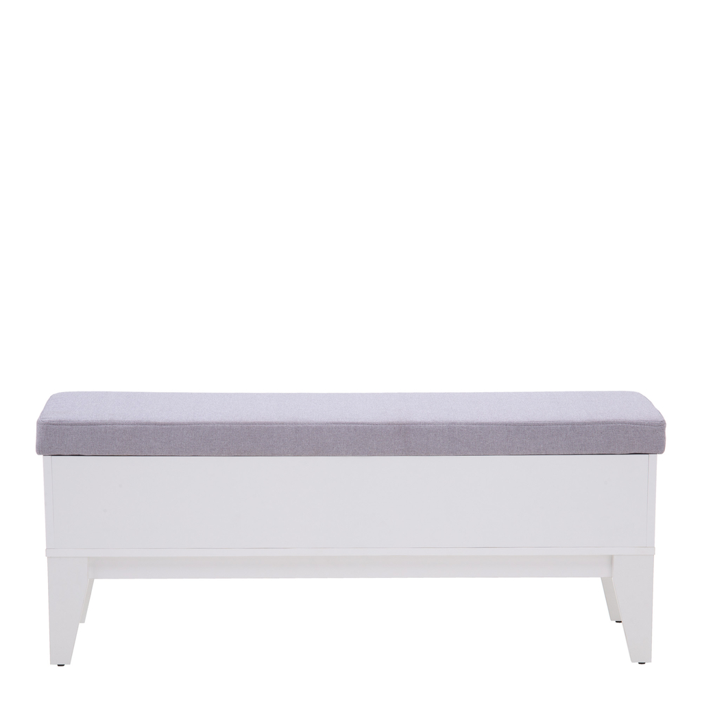 Biała ławka tapicerowana dla nastolatka FEMII