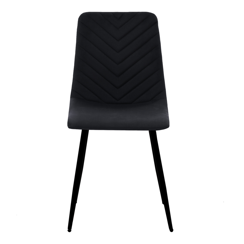 Krzesło welurowe czarne ANUTO