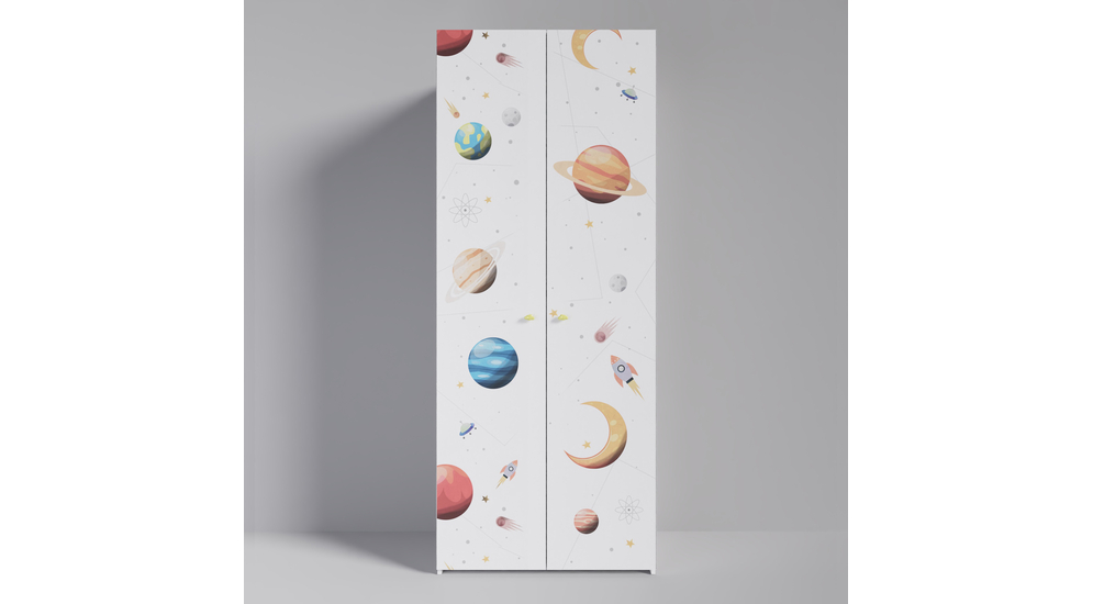 Szafa dziecięca ADBOX planety 100x60x249,6 cm