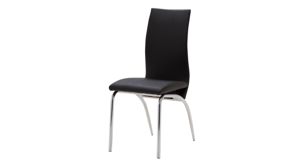 Krzesło czarne z ekoskóry VILLA