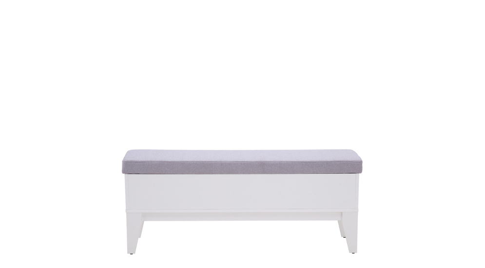 Biała ławka tapicerowana dla nastolatka FEMII