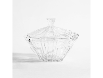 Bombonierka szklana z przykrywką GRAPHIC 15 cm