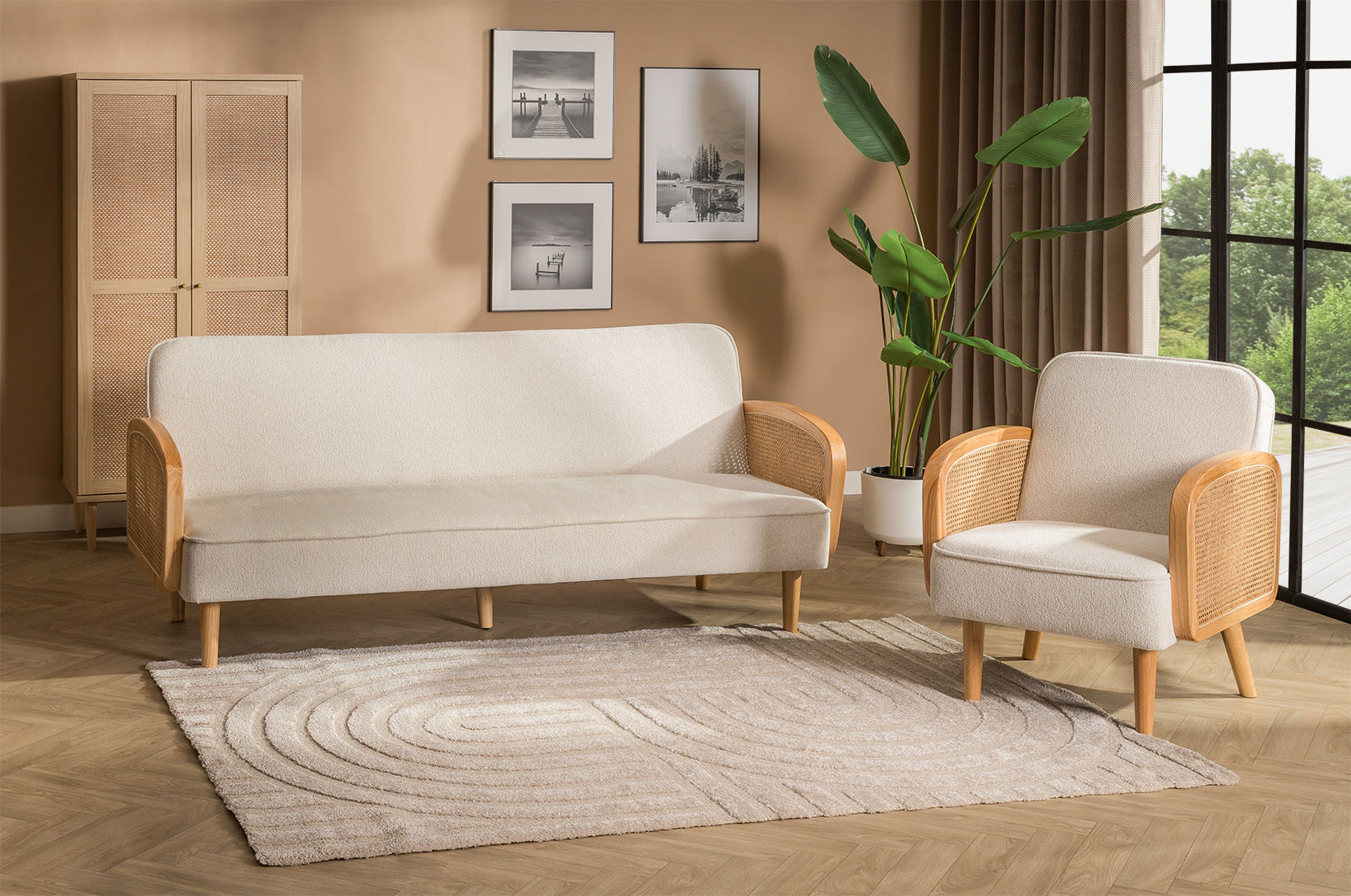 Spokój i harmonia w Twoim salonie: beżowa kanapa w aranżacjach inspirowanych filozofią zen 