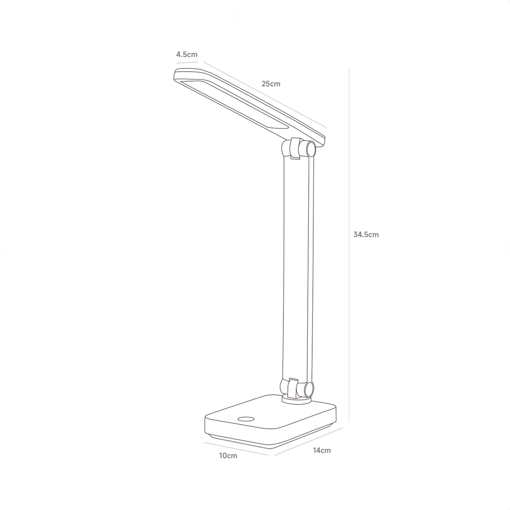 Lampa biurkowa LED 8W biała ładowana na USB