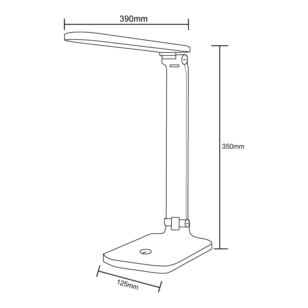 Lampa biurkowa LED regulowane ramię czarna