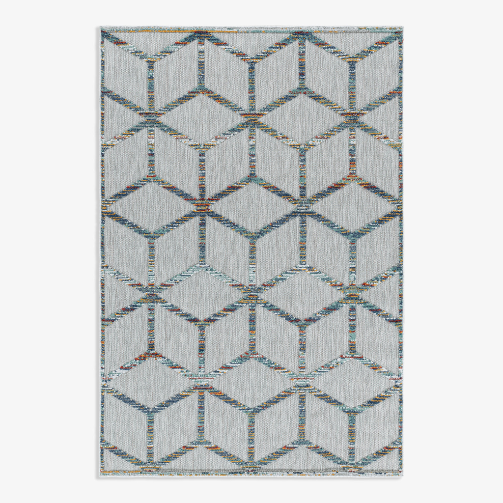 Dywan geometryczny BAHAMA 120x170 cm wykonany z przędzy polipropylenowej. 