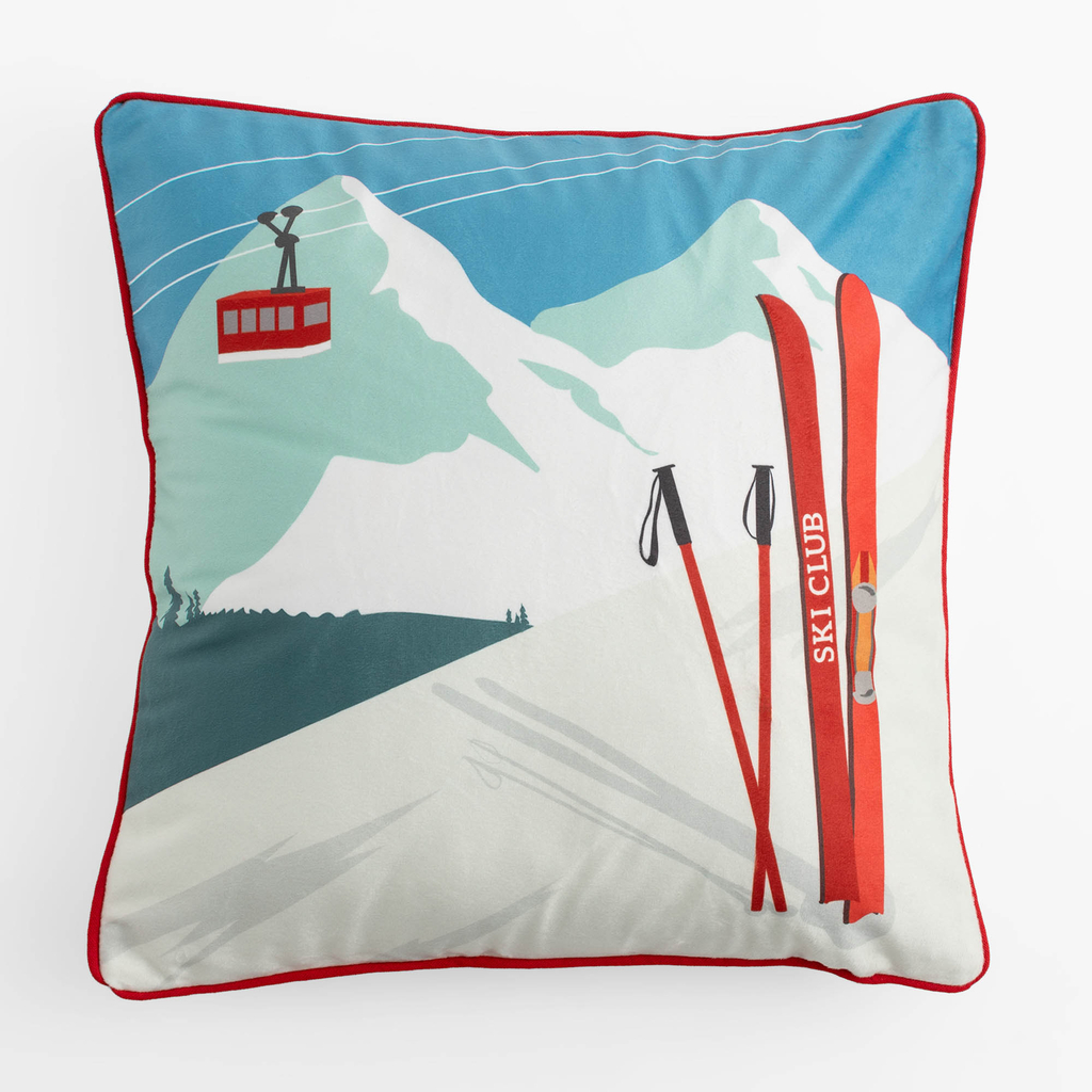 Poszewka zimowa multicolor SKI 45x45 cm