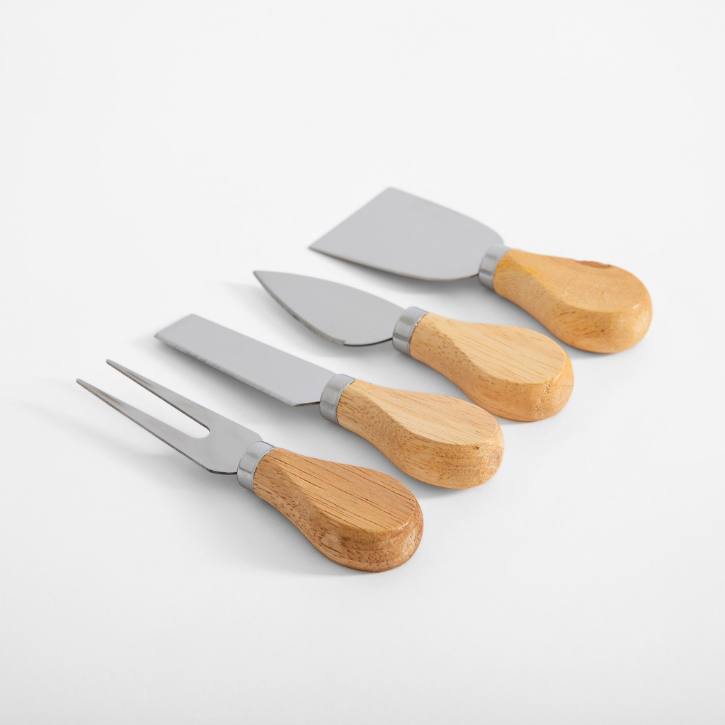 Noże do serów ze stali nierdzewnej ze drewnianą rączką
