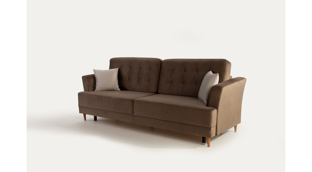 Sofa rozkładana brązowa ALMA