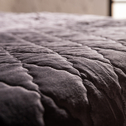Narzuta na łóżko z poszewkami ciemnoszara MAROKO 180x200 cm
