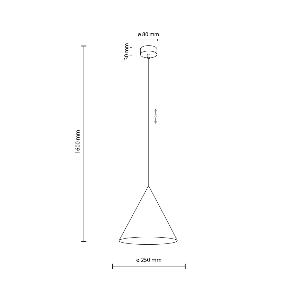 Lampa wisząca geometryczna miętowa CONO