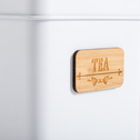 Pojemnik na herbatę z bambusową tabliczką TEA