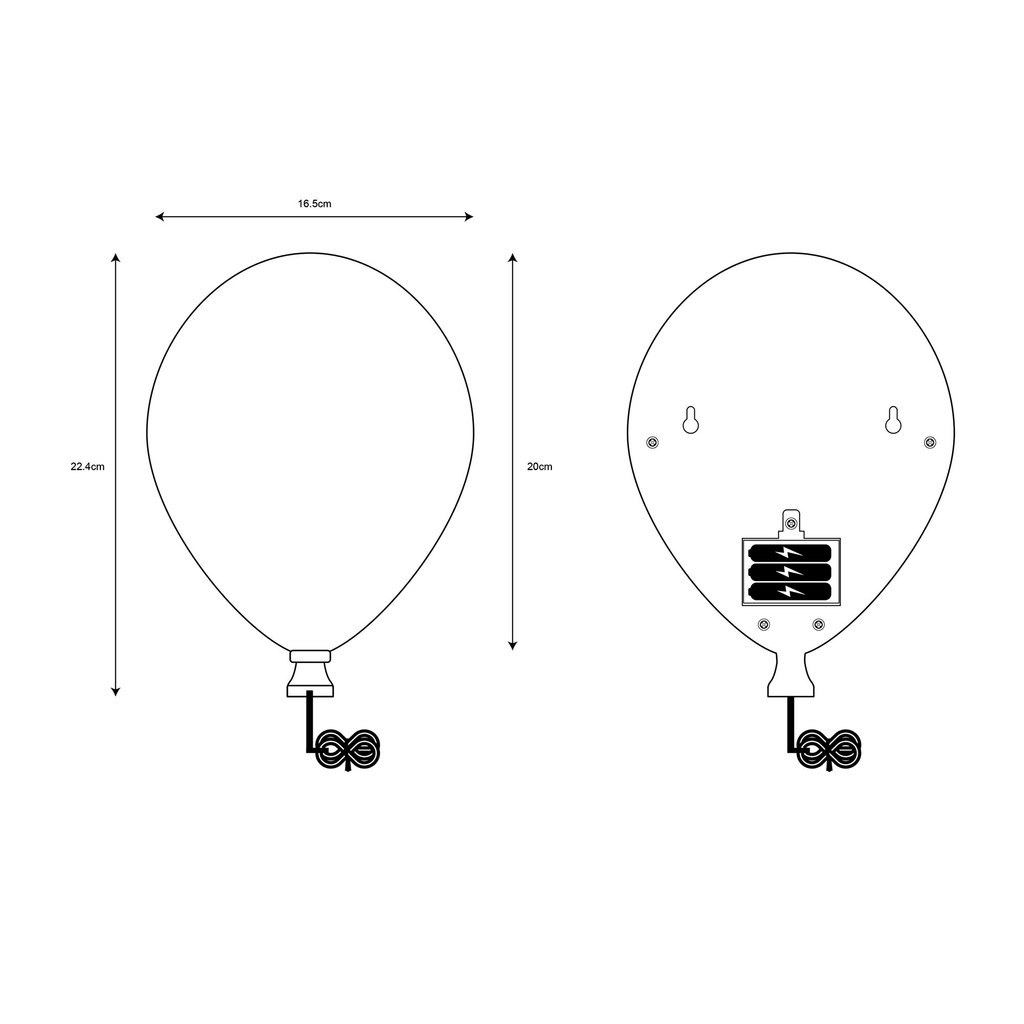 Kinkiet na baterie różowy BALLOON