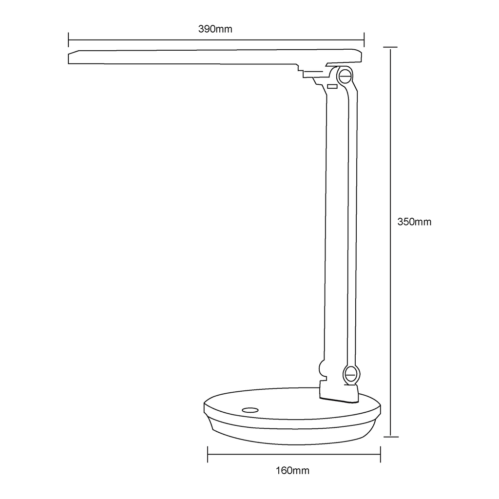 Lampa biurkowa LED okrągła podstawa biała