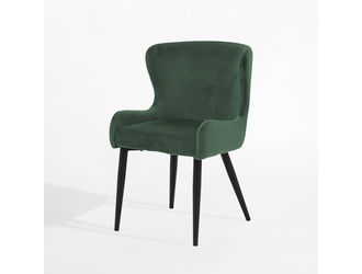 Krzesło tapicerowane zielone LONI