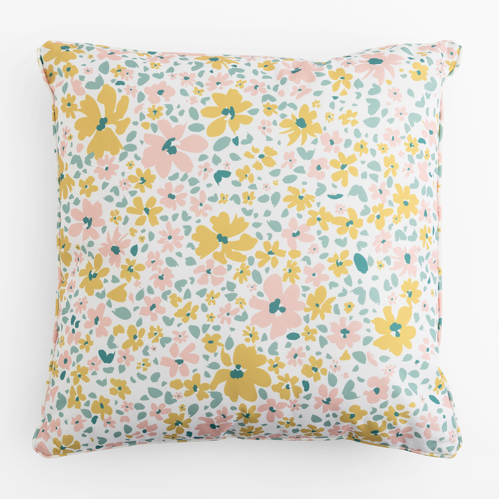 Kwadratowa poduszka w kolorowe kwiaty