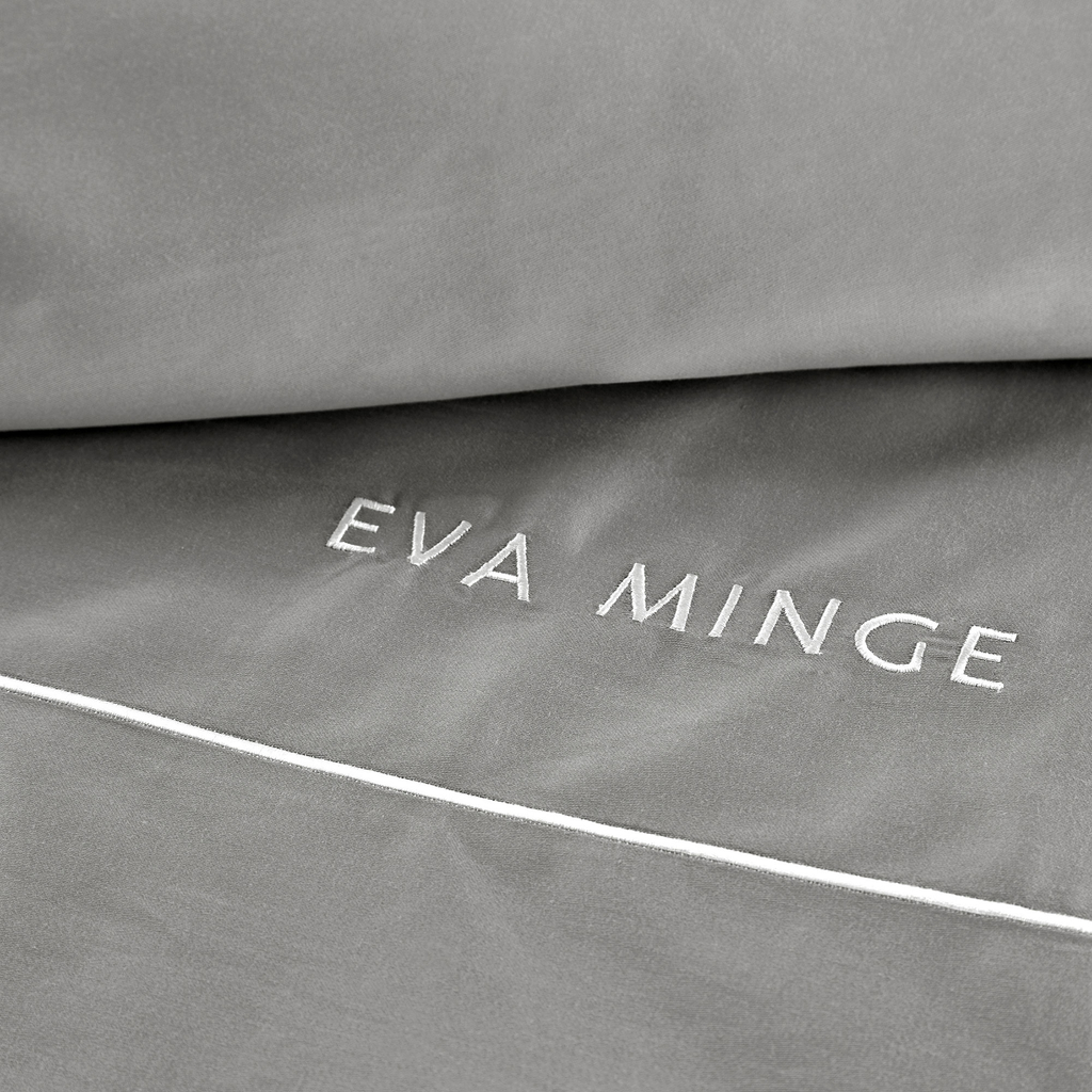 Pościel z satyny bawełnianej sz/s EVA MINGE 160x200 cm - zbliżenie. 