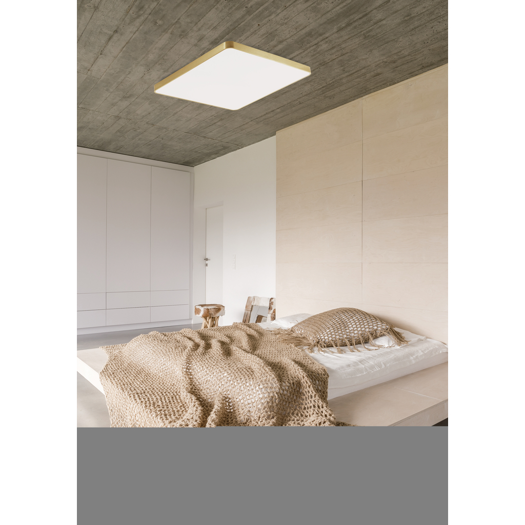 Plafon LED kwadratowy złoty SIERRA 40 cm - outlet