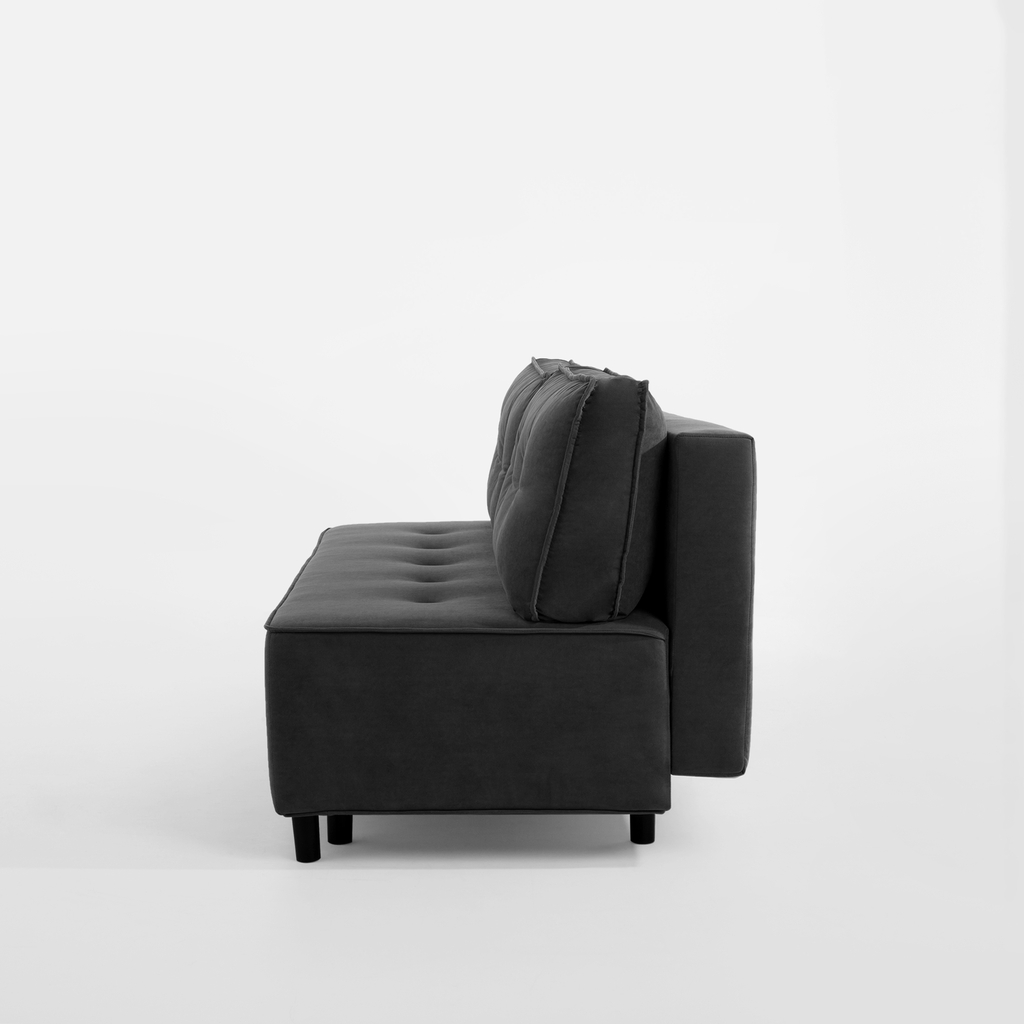 Sofa 3-osobowa ciemnoszara DENDY