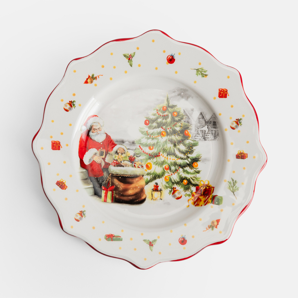 Talerzyk świąteczny ceramiczny SANTA 20 cm