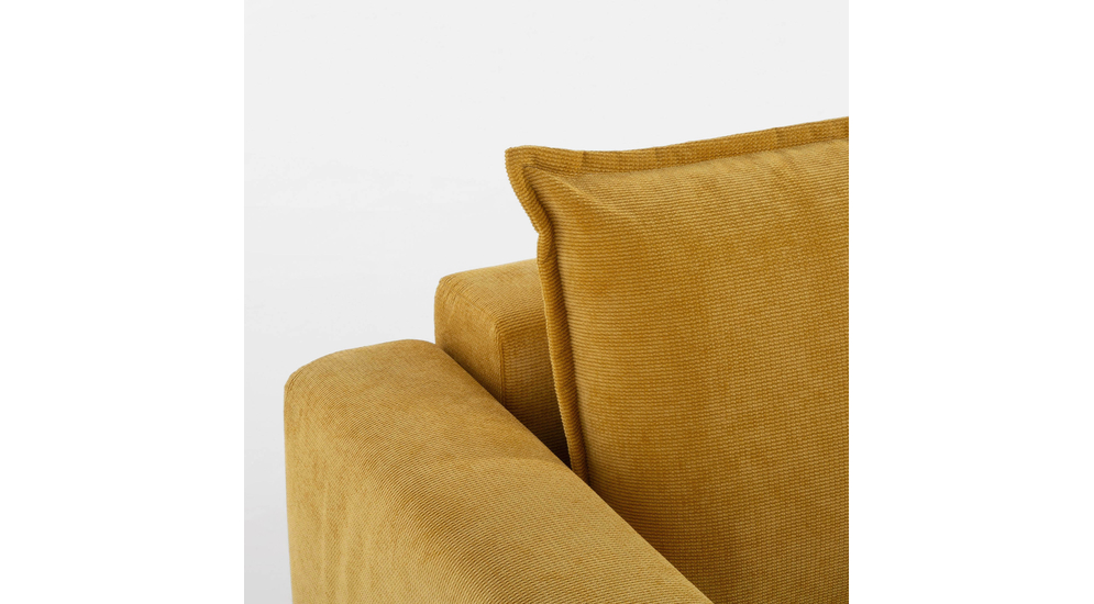 Sofa rozkładana 3-osobowa żółta ARELLA
