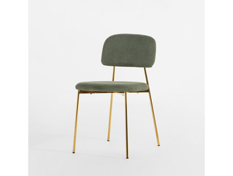 Krzesło tapicerowane zielone ERMENIO