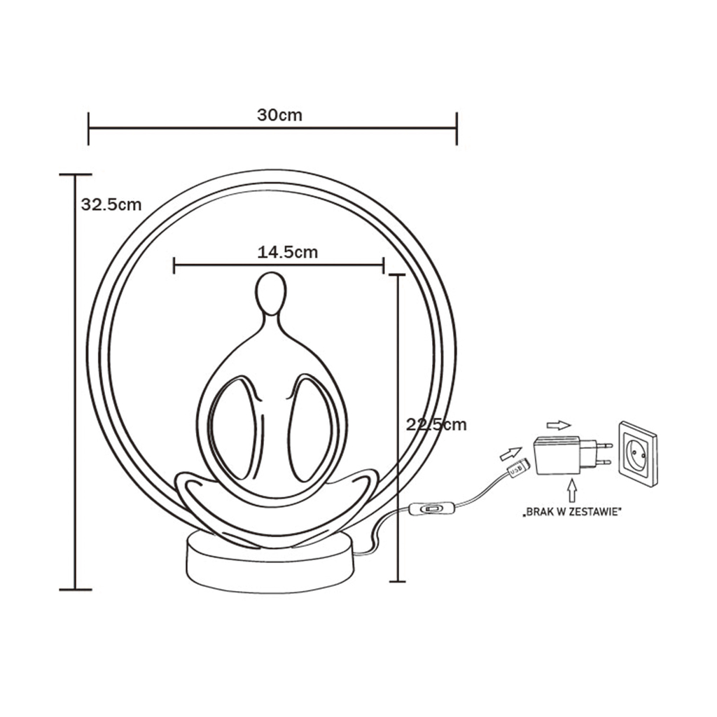 Lampa stołowa LED dekoracyjna YOGA