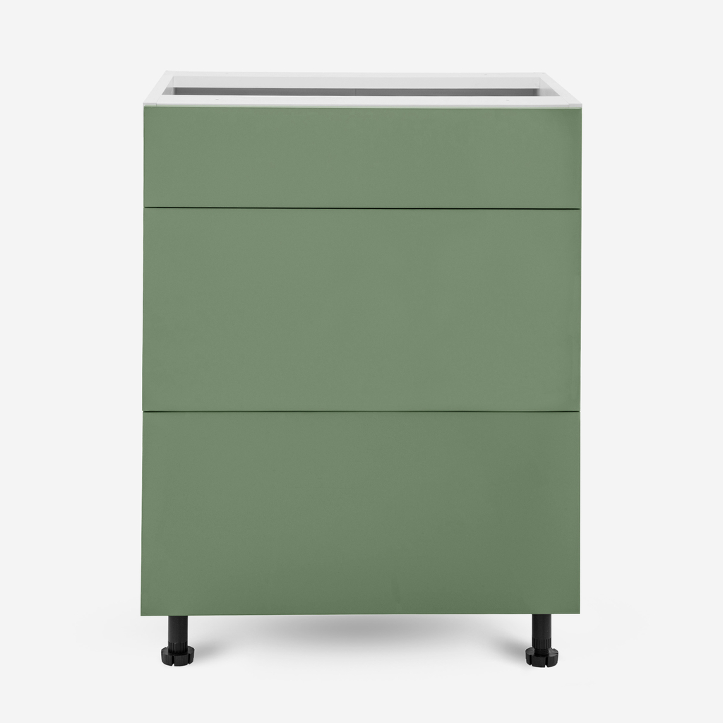 Szafka stojąca z szufladami BASIC PLUS BP/D60SR3 smoke green