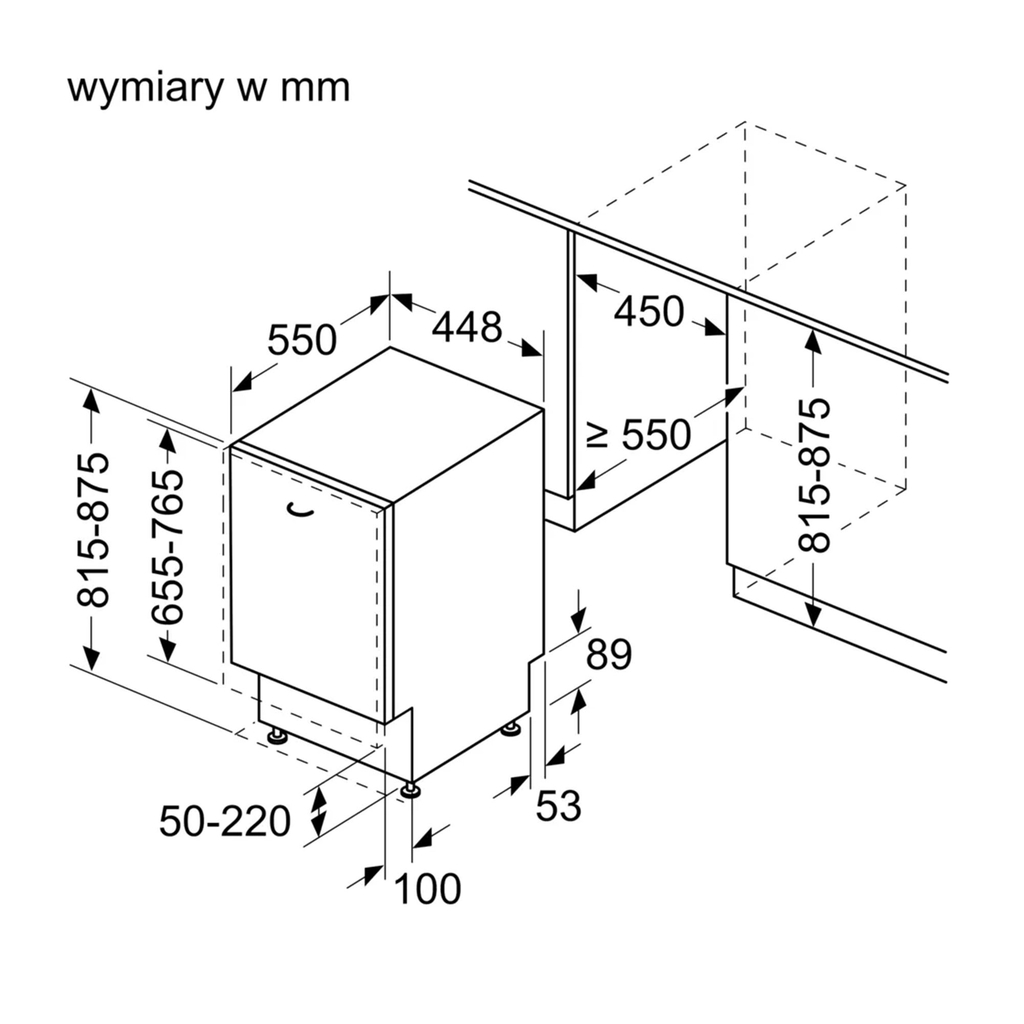 Zmywarka do zabudowy BOSCH 45 seria 4 SPT4EMX24E