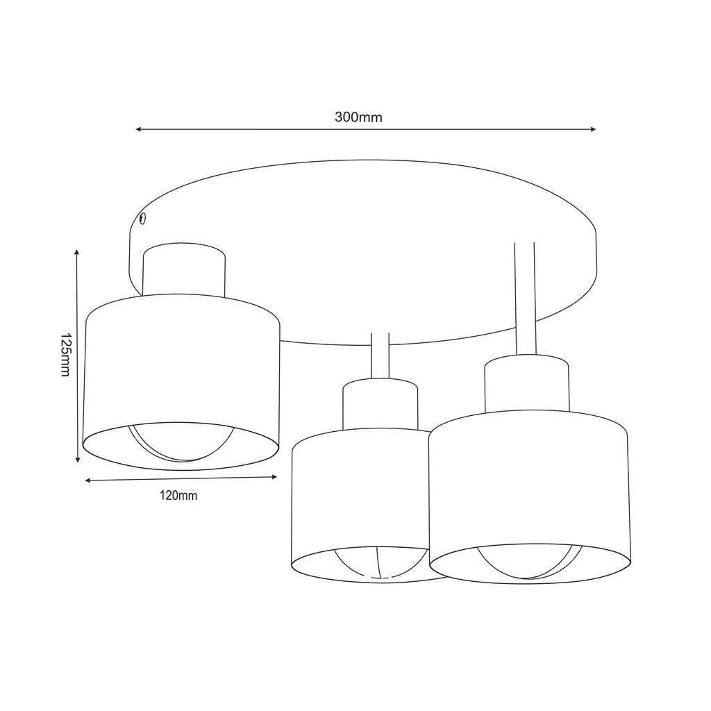 Lampa wisząca czarno-złota PARKLA DREK III