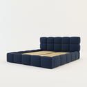 Łóżko tapicerowane boucle niebieskie CELINE 180x200 cm