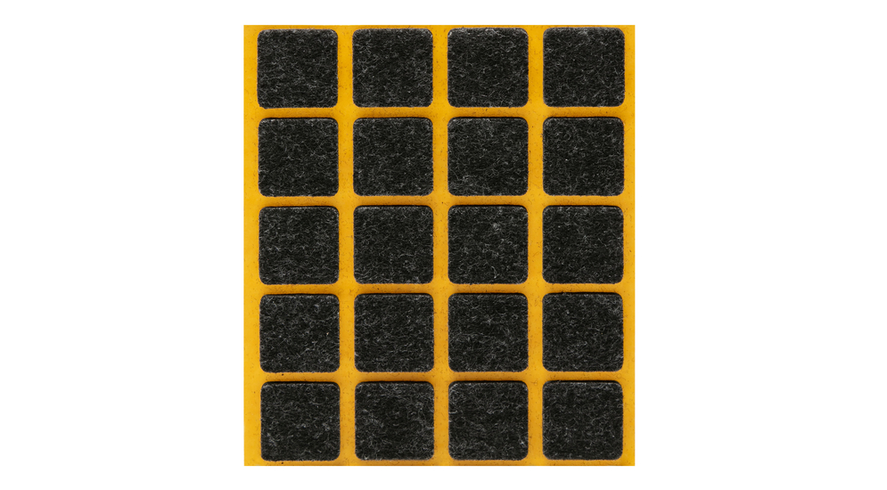 Podkładki pod meble czarne KWADRAT 2x2 cm