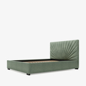 Łóżko tapicerowane zielone FELICIA CORTO 160x200 cm