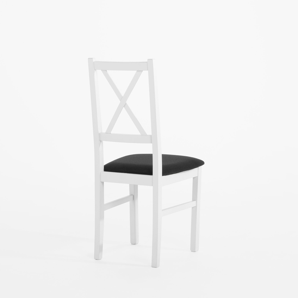 Krzesło drewniane biało-czarne RUBON
