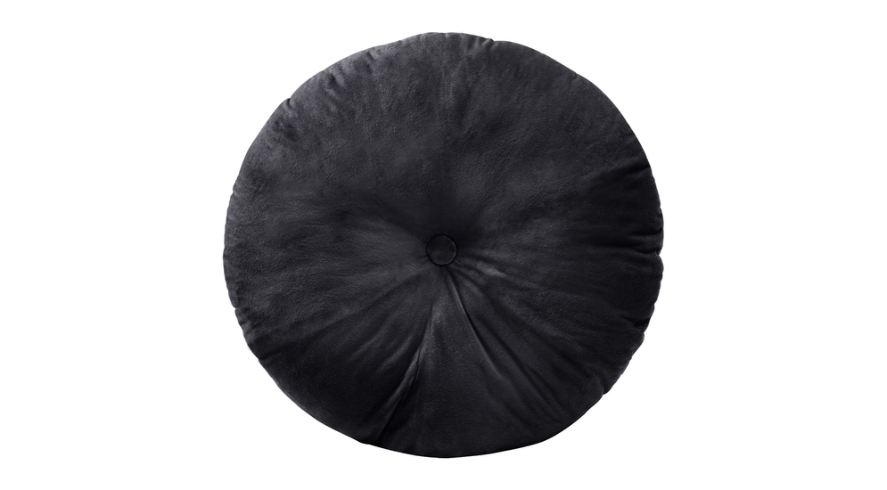 Poduszka okrągła welurowa czarna CIRCLET 40 cm