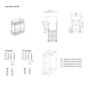 Kosz dolny cargo mini do kuchni metal grafit 50/2 (10/MPZ) INSIDE