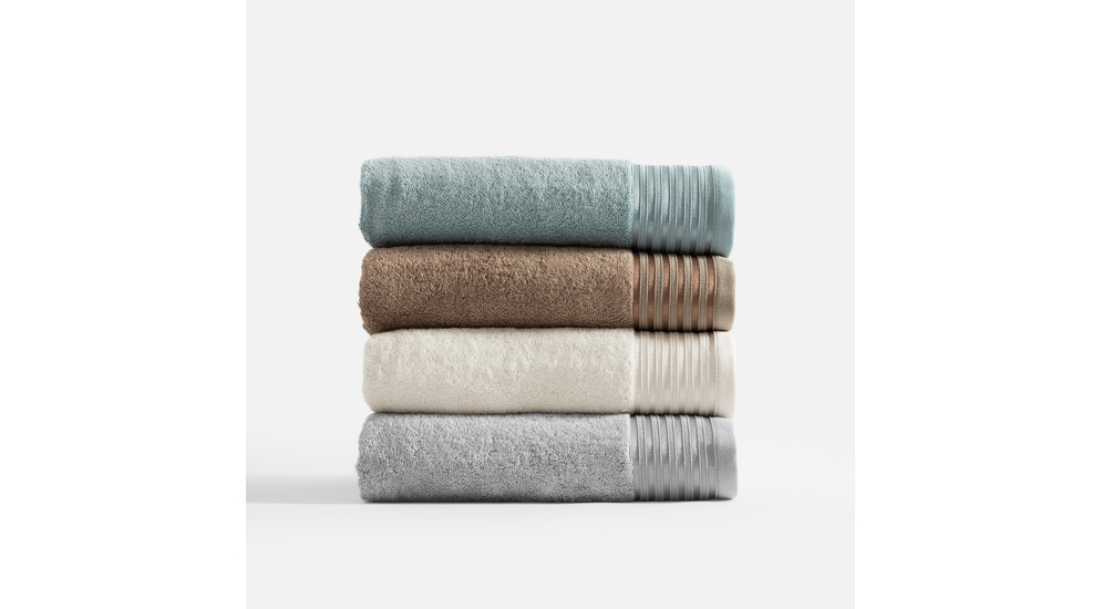 Kolorowe ręczniki z bawełny z ozdobną bordiurą